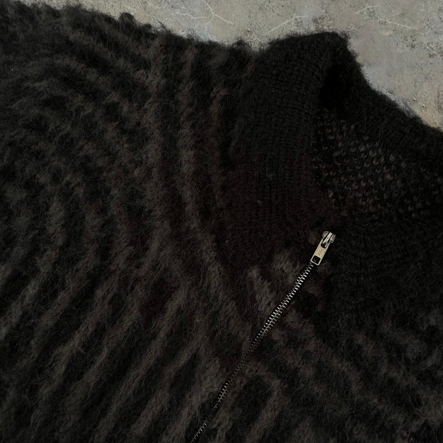 CHARCOAL MOHAIR JACKET
