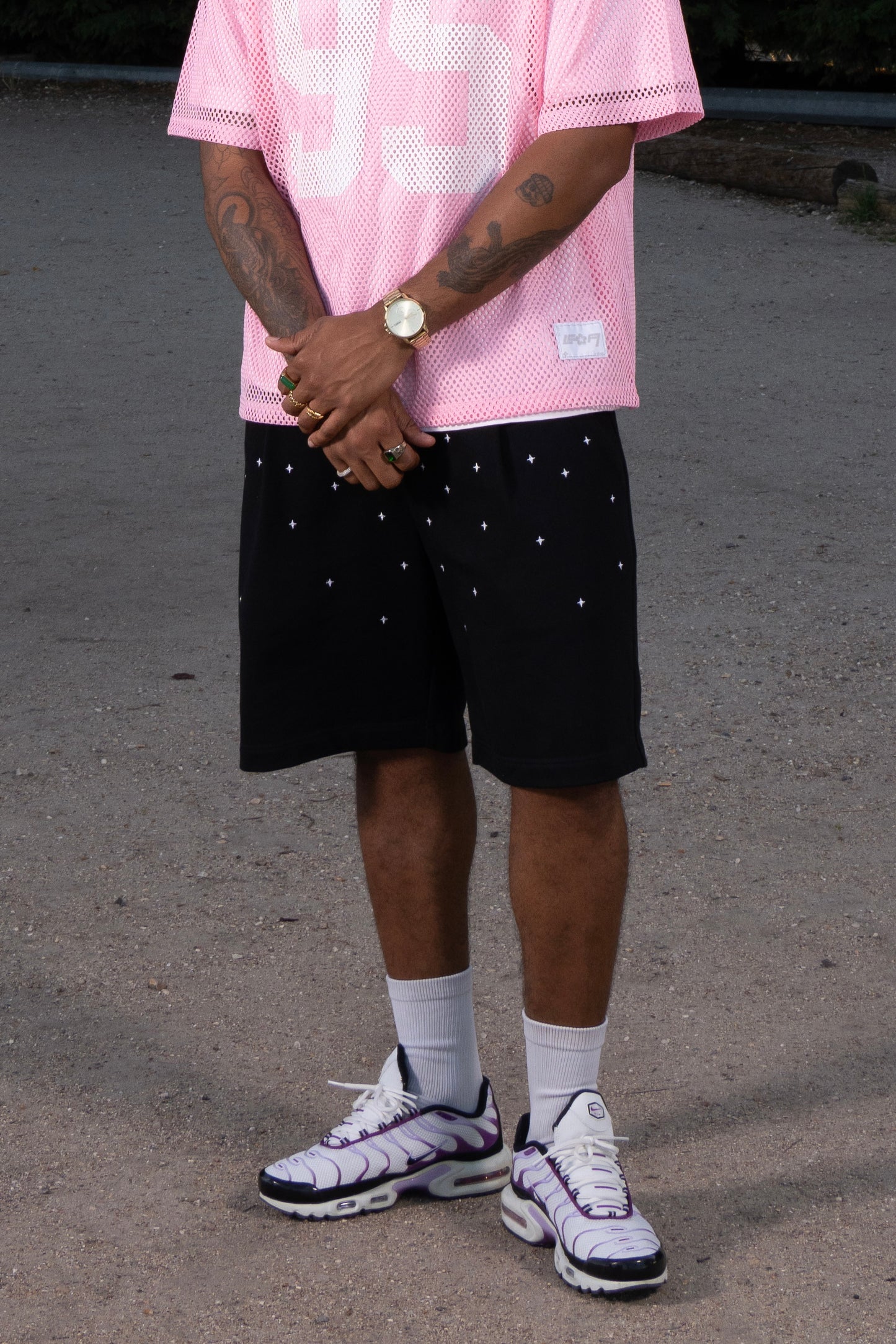 STARS SHORT - BLACK