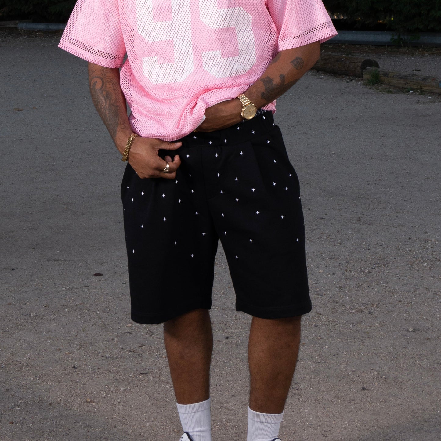 STARS SHORT - BLACK