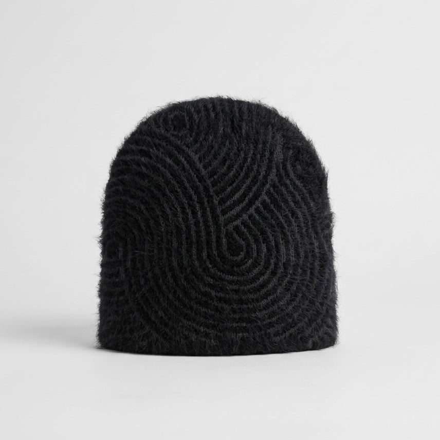 CHARCOAL MOHAIR BEANIE